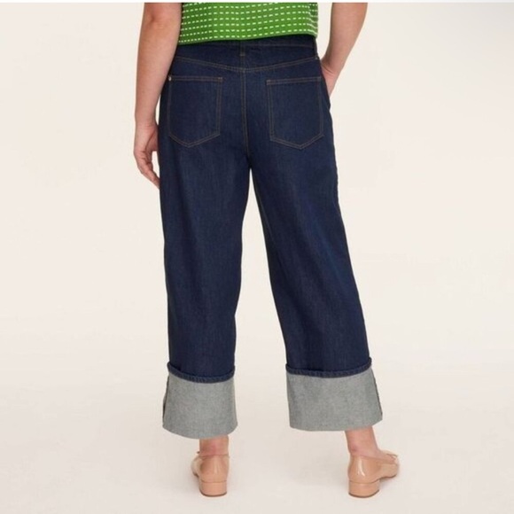 NWT Kate Spade high rise wide leg cuff Women's Jeans size 22 plus size. - Picture 3 of 6